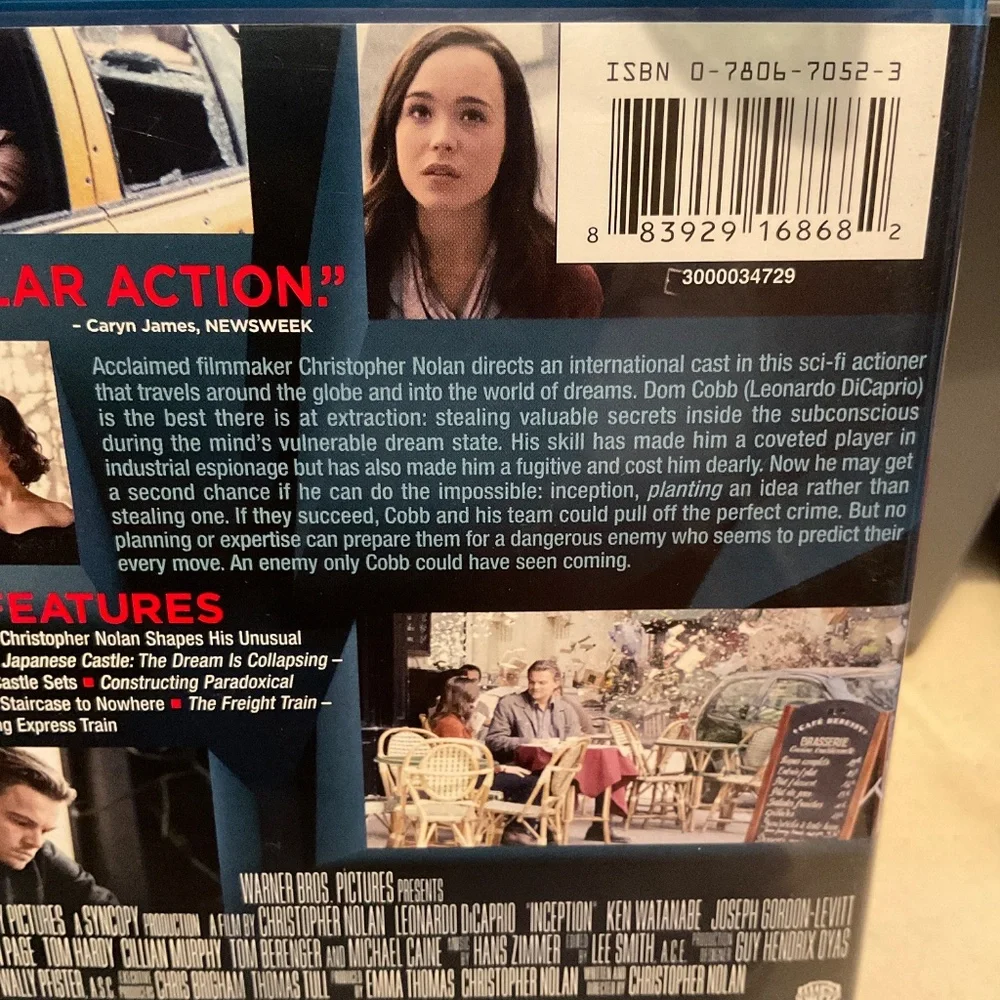Blu Ray Disc - Inception.  V54